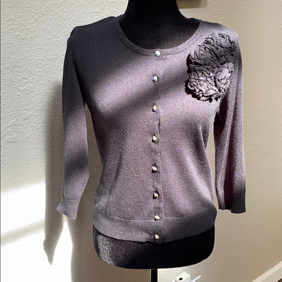 New York & Company Sweaters - NEW YORK & COMPANY BLACK 3/4 SLEVE SWEATER